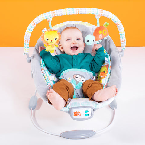Bright Starts - Whimsical Wild Comfy Bouncer Seat with Soothing Vibration and Melodies