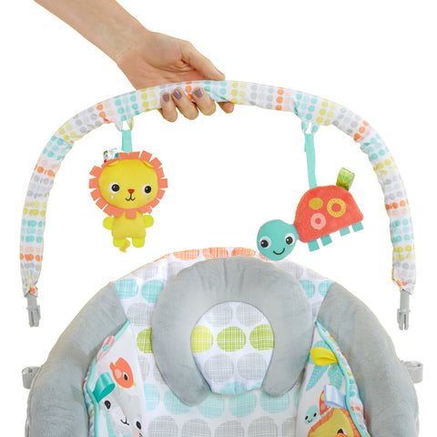 Bright Starts - Whimsical Wild Comfy Bouncer Seat with Soothing Vibration and Melodies