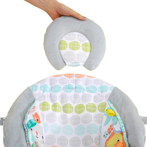 Bright Starts - Whimsical Wild Comfy Bouncer Seat with Soothing Vibration and Melodies
