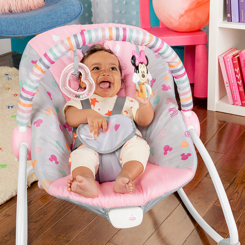 Bright Starts Minnie Mouse Forever Bestiet Infant To Toddler Rocker