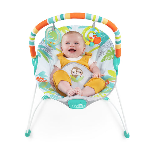 Bright Starts - Rainforest Vibes Vibrating Bouncer with Toy Bar