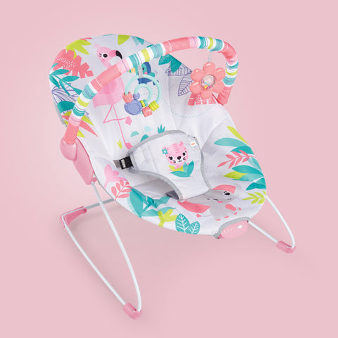 Bright Starts Flamingo Vibes(Tm) Vibrating Bouncer