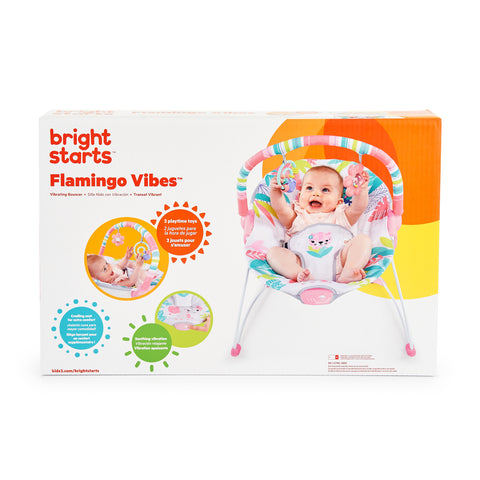 Bright Starts Flamingo Vibes(Tm) Vibrating Bouncer