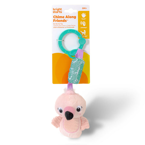 Bright Starts Chime Along Friends Take Along Toy - Flamingo