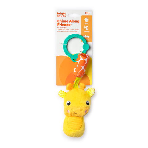 Bright Starts - Chime Along Friends On-the-Go Take-Along Toy, Giraffe