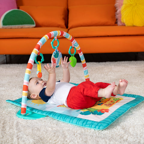 Bright Starts - Tiki Toy Bar Baby Activity Gym & Tummy Time Mat