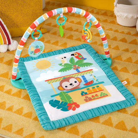 Bright Starts - Tiki Toy Bar Baby Activity Gym & Tummy Time Mat