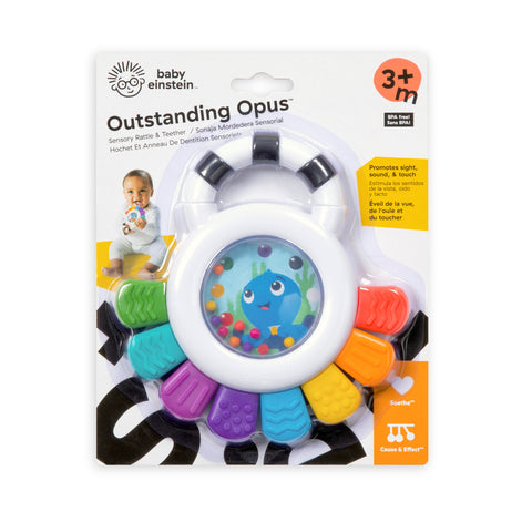 Baby Einstein - Outstanding Opus the Octopus Rattle & Teether Sensory Toy