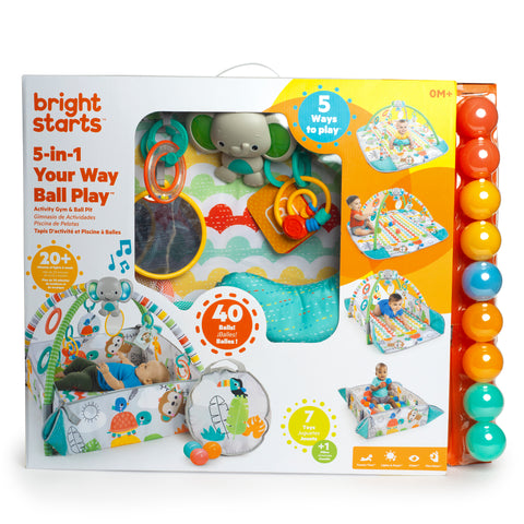 Bright Starts - Neutral 5-In-1 Ball Pit Gym Refresh