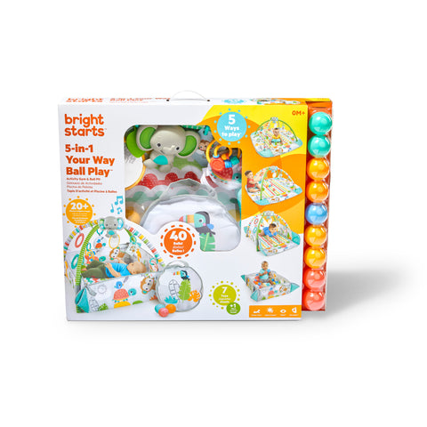 Bright Starts - Neutral 5-In-1 Ball Pit Gym Refresh