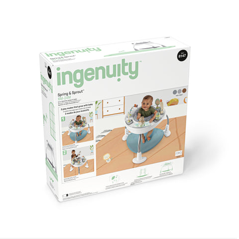 Ingenuity Spring & Sprout 2-In-1 Activity Jumper &Table  First Forest