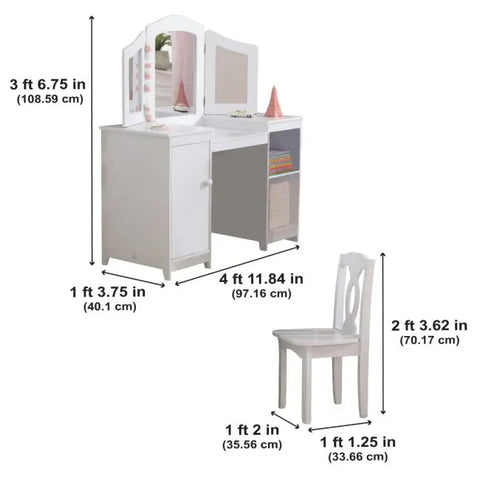 Deluxe Vanity Table & Chair - www.toybox.ae