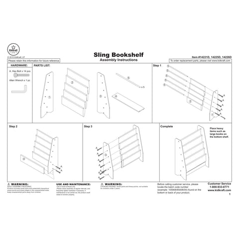 Kidkraft Sling Bookshelf Natural - www.toybox.ae