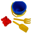 Beach Bucket & Spade Set - Bear (Red & Yellow) - www.toybox.ae