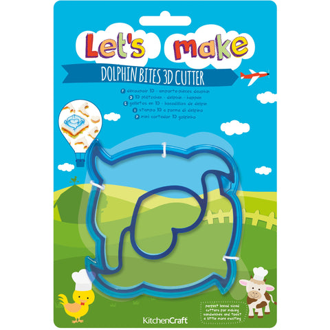 LET´S MAKE PLASTIC DOLPHIN SHAPE SANDWICH CUTTER - www.toybox.ae