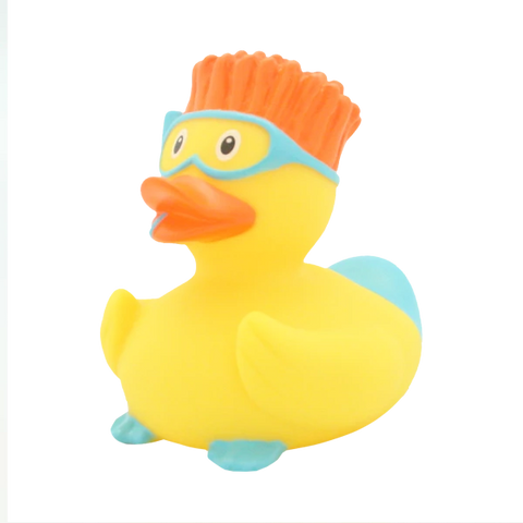 Lilalu-Bath Toy-Snorkeler Duck -Yellow - www.toybox.ae