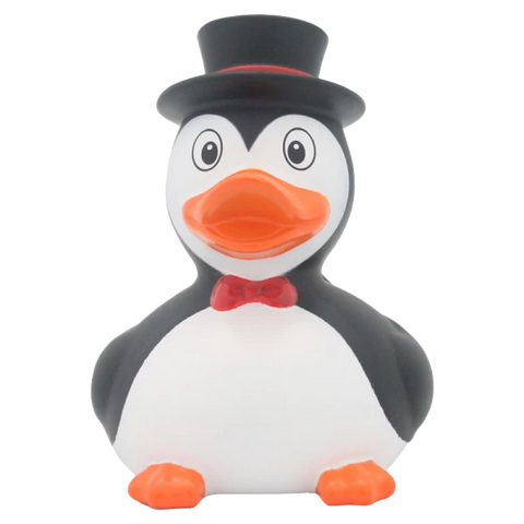 Lilalu-Bath Toy-Penguin Duck - Black/White - www.toybox.ae