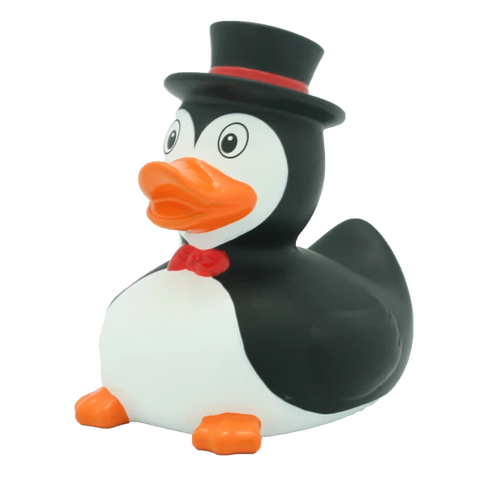 Lilalu-Bath Toy-Penguin Duck - Black/White - www.toybox.ae