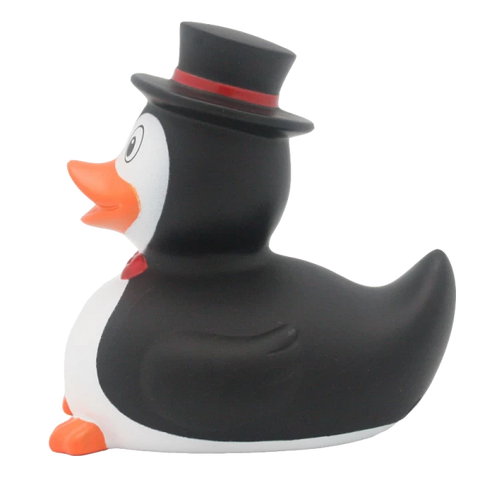 Lilalu-Bath Toy-Penguin Duck - Black/White - www.toybox.ae