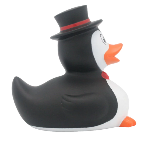 Lilalu-Bath Toy-Penguin Duck - Black/White - www.toybox.ae
