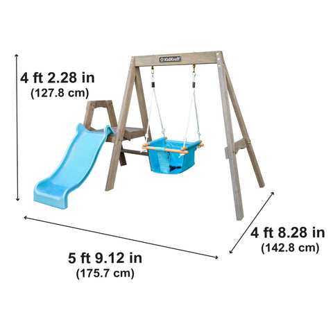 Kidkraft First Play Wooden Swing Set - www.toybox.ae