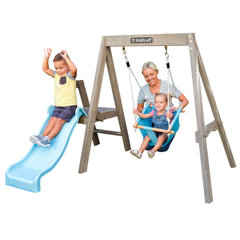 Kidkraft First Play Wooden Swing Set - www.toybox.ae