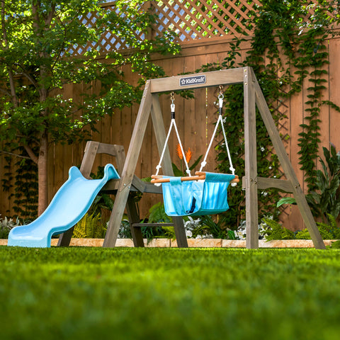 Kidkraft First Play Wooden Swing Set - www.toybox.ae