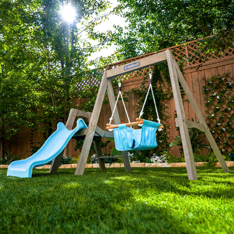 Kidkraft First Play Wooden Swing Set - www.toybox.ae