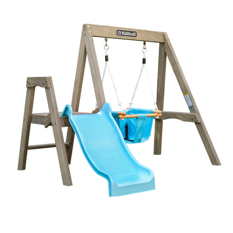 Kidkraft First Play Wooden Swing Set - www.toybox.ae