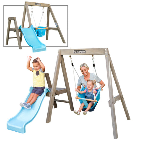 Kidkraft First Play Wooden Swing Set - www.toybox.ae