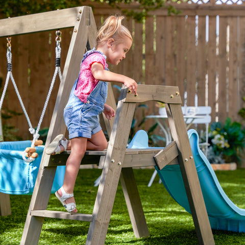 Kidkraft First Play Wooden Swing Set - www.toybox.ae