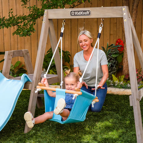 Kidkraft First Play Wooden Swing Set - www.toybox.ae