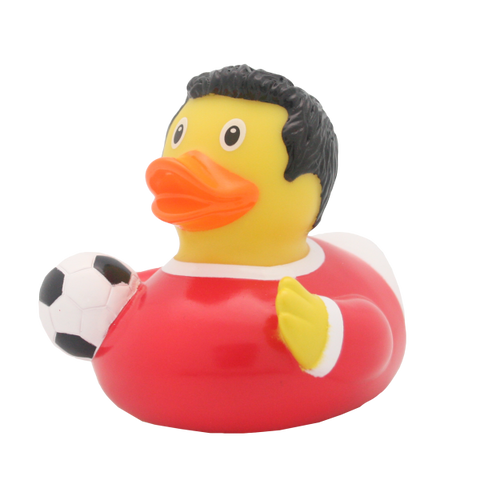 Football Player Duck, red - design by LILALU - www.toybox.ae