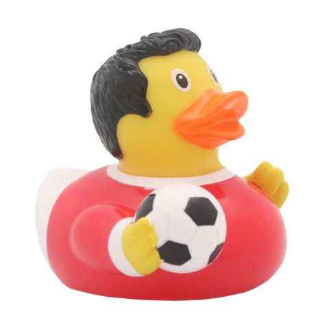 Football Player Duck, red - design by LILALU - www.toybox.ae