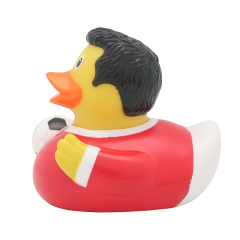 Football Player Duck, red - design by LILALU - www.toybox.ae
