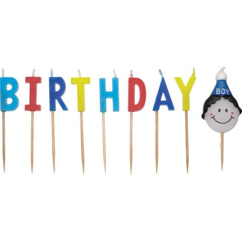 KITCHEN CRAFT SWEETLY DOES IT BIRTHDAY BOY WAX CAKE CANDLES - www.toybox.ae