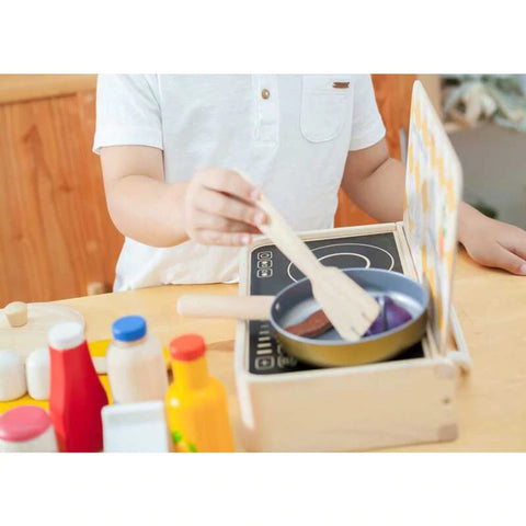 Plantoys Wooden Cooking Utensils Set - www.toybox.ae