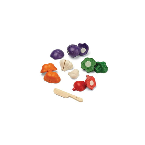 Plantoys Wooden 5 Colors Veggie Set - www.toybox.ae