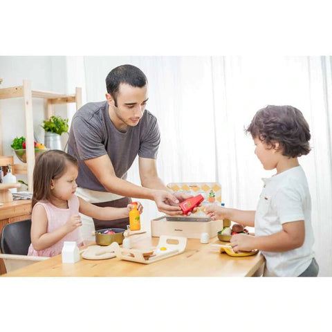 Plantoys Wooden Food&Beverage Set - www.toybox.ae