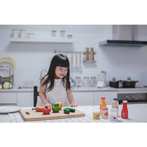 Plantoys Wooden Food&Beverage Set - www.toybox.ae