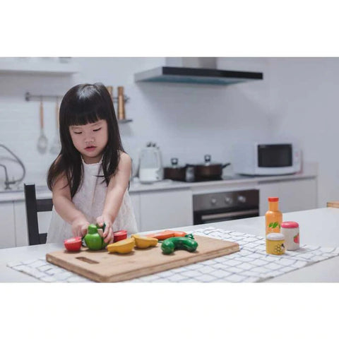 Plantoys Wooden Food&Beverage Set - www.toybox.ae