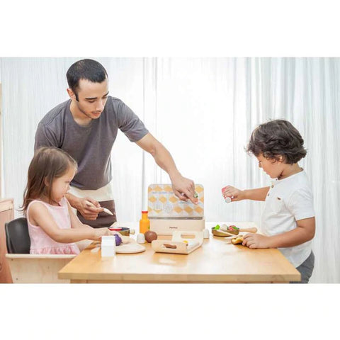 Plantoys Wooden Food&Beverage Set - www.toybox.ae