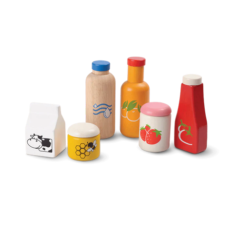 Plantoys Wooden Food&Beverage Set - www.toybox.ae