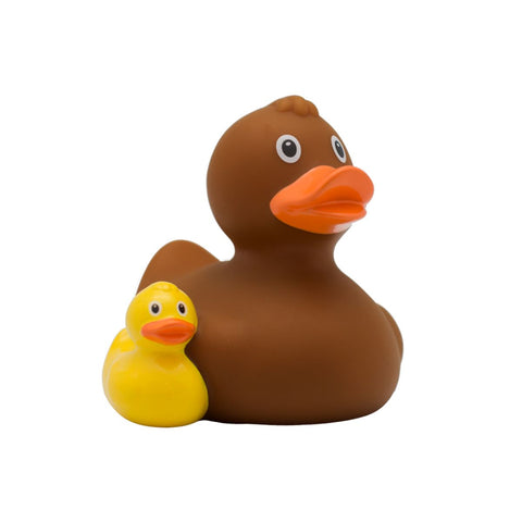 Lilalu-Bath Toy-Mummy Duck - Brown - www.toybox.ae