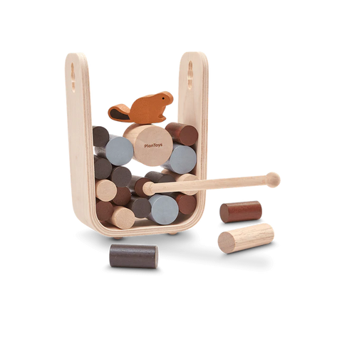 Plantoys Wooden Timber Tumble - www.toybox.ae