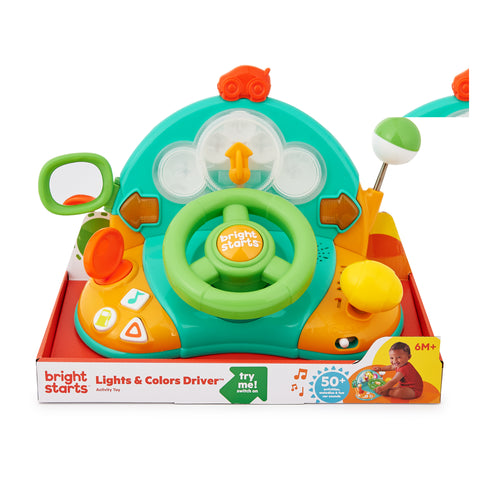 Bright Starts - Lights & Colors Driver Steering Wheel Baby Toy