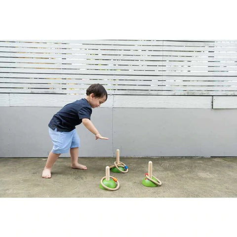 Plantoys Wooden Meadow Ring Toss - www.toybox.ae