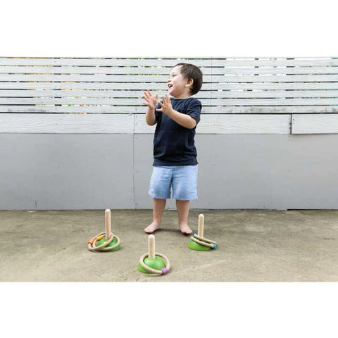 Plantoys Wooden Meadow Ring Toss - www.toybox.ae