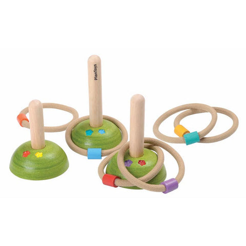 Plantoys Wooden Meadow Ring Toss - www.toybox.ae