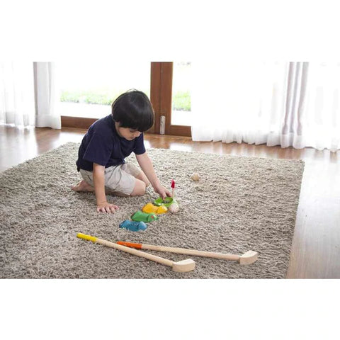 Plantoys Wooden Mini Golf - Full Set - www.toybox.ae